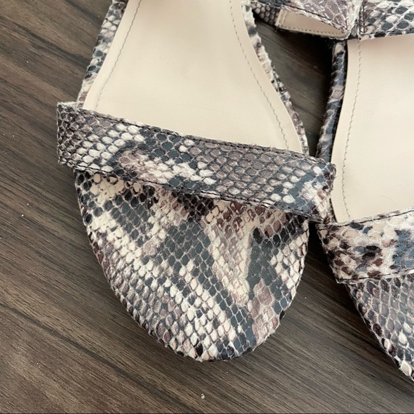 H&M Beige/snakeskin-patterned flat sandals size 8 - Picture 7 of 13